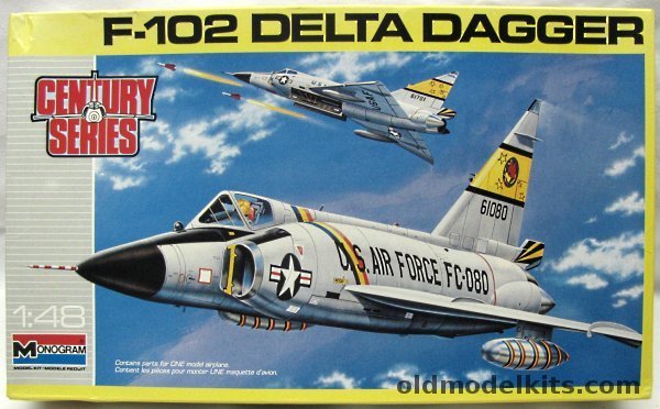 Monogram 1/48 F-102 Delta Dagger - Century Series, 5827 plastic model kit
